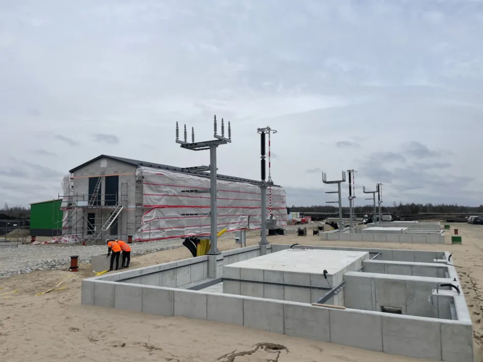 Tootsi tuulepargi alajaama ehitustööd